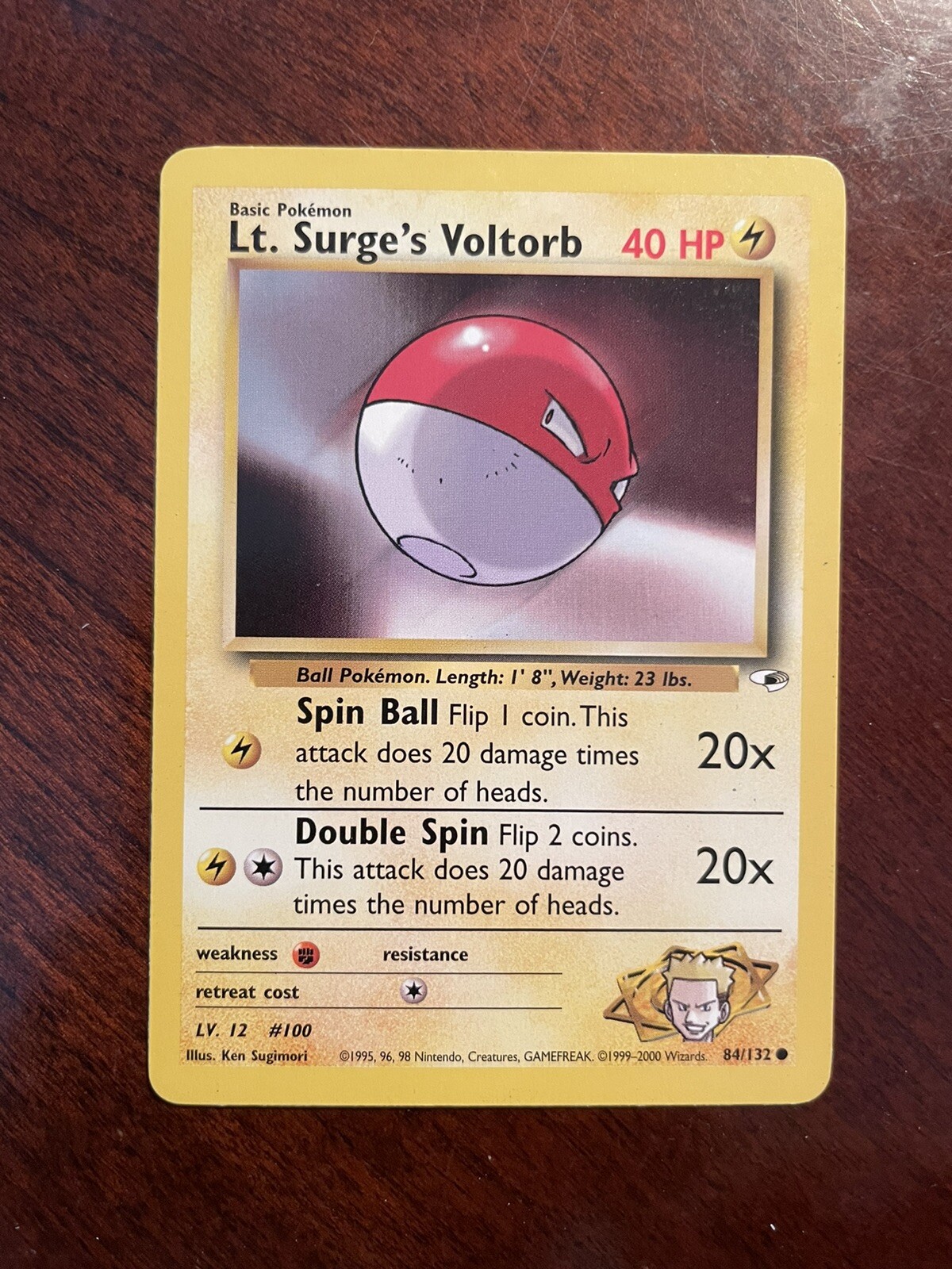 Lt. Surge's Voltorb - Gym Heroes Set - 84/132 Common Pokémon Card NM