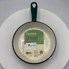FIGMINT Skillet Pan 6 inch Green Enamel Cast Iron Personal Cookie