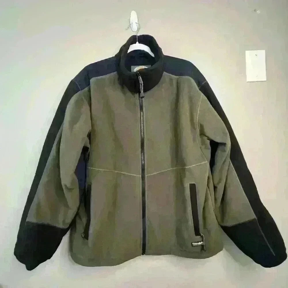 Giacca Cabela’s Thinsulate Supreme in pile wind shear verde militare usata in ottime condizioni taglia large