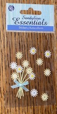 Essentials 3D Bouquet Of White Flowers Wedding Garden Daisies Scrapbook Stickers
