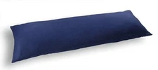 D&M Microsuede Body Pillow Cover Pillowcase w/Double Zippers 20"x54", Navy Blue