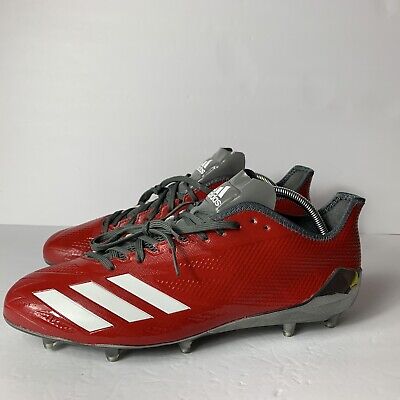 red and gray football cleats