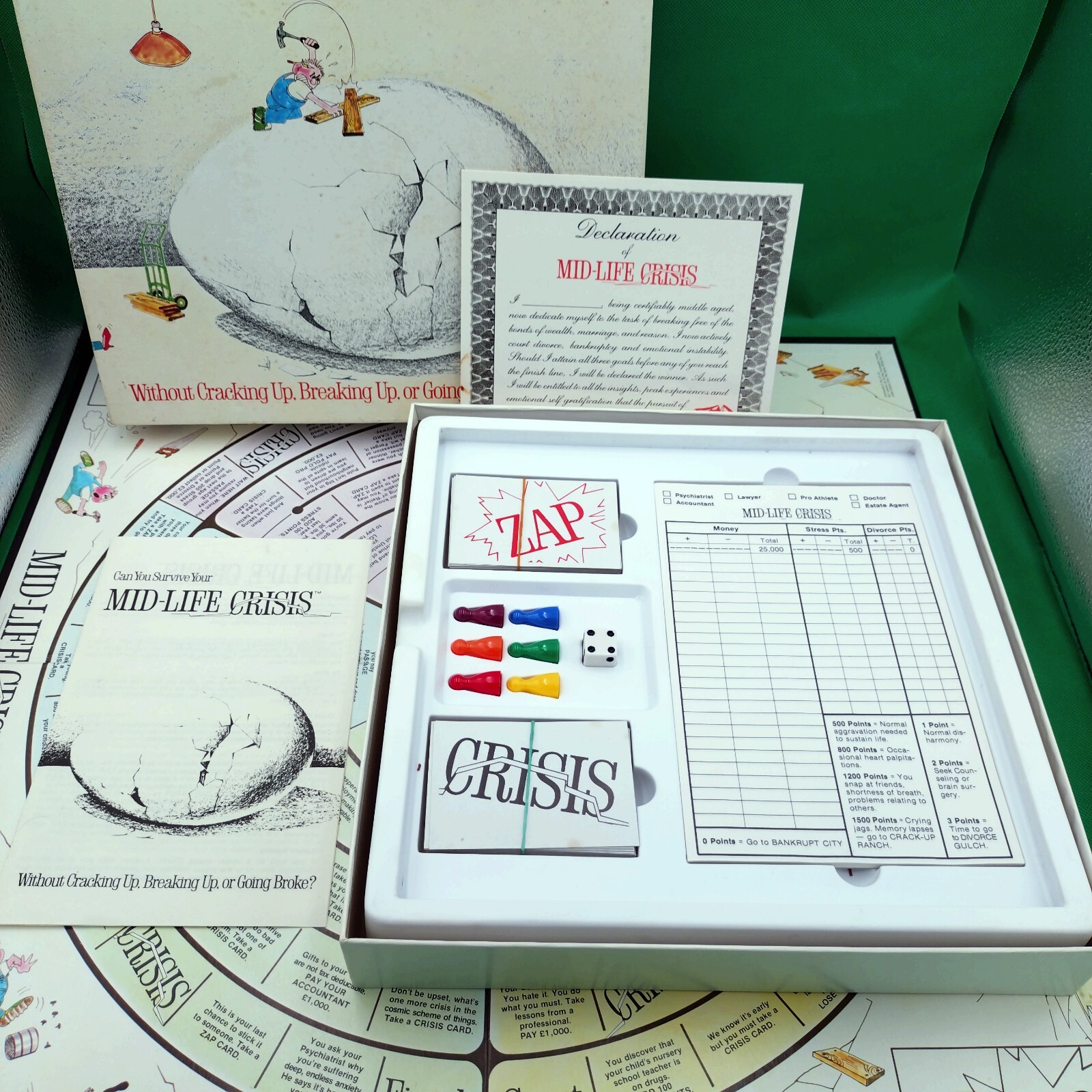 Mid-Life Crisis Board Game Vintage 1982 Never used
