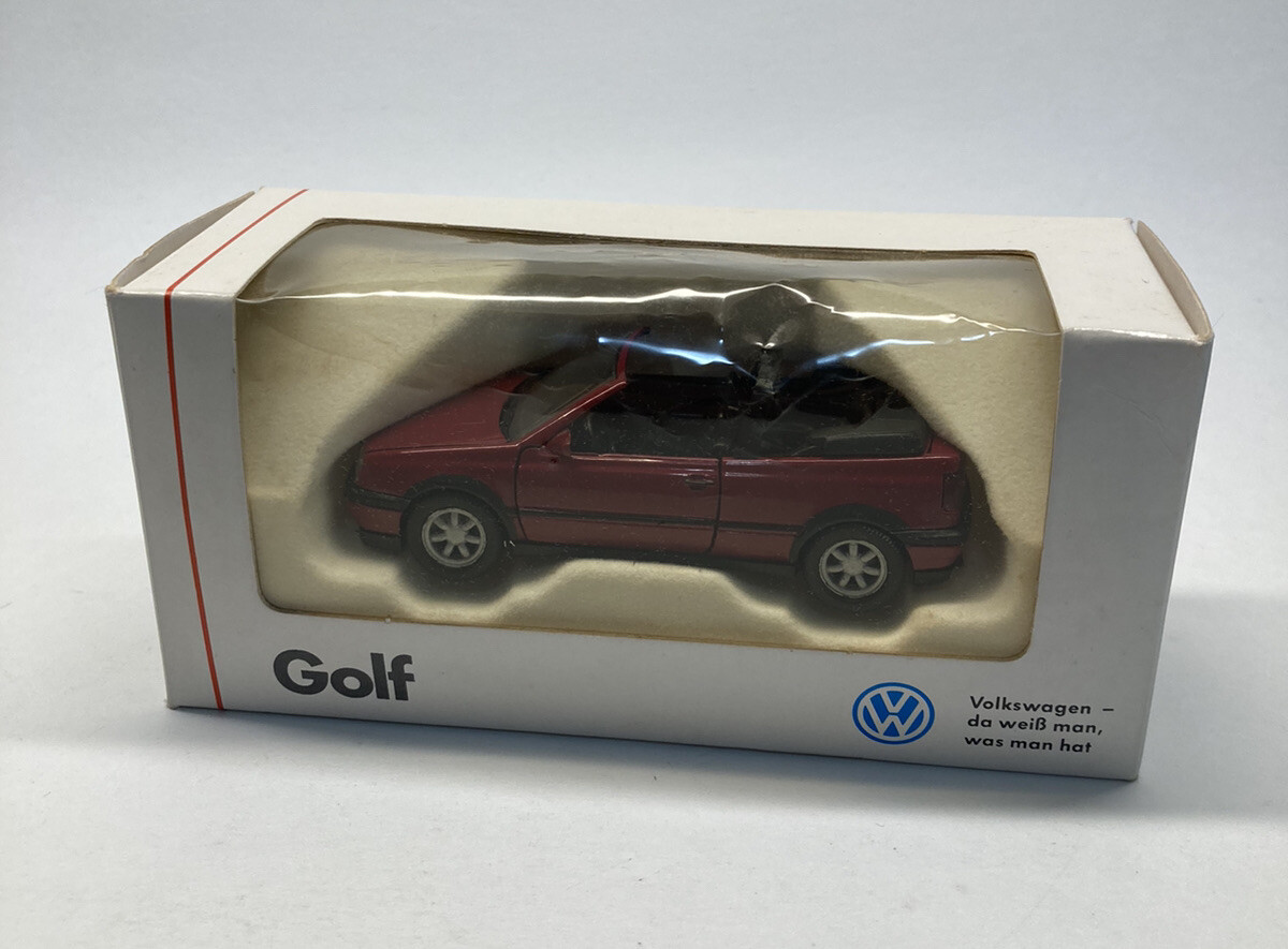 Schabak VW Golf Red 1:43 Convertible With Box Germany Made Diecast