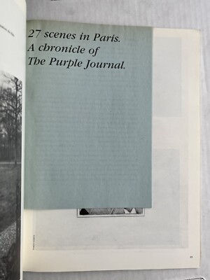 Purple Journal Issue 1 RARE Summer 2004 English Edition First