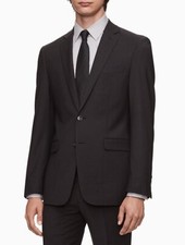  450 Calvin Klein Men's Skinny Fit Infinite Stretch Grey Sport Coat 46R yse0822