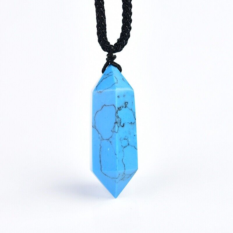 Blue Howlite Point Necklace – Healing Light Crystals