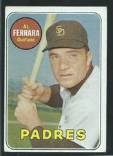 1969 Topps Baseball Al Ferrara #452 Card Padres
