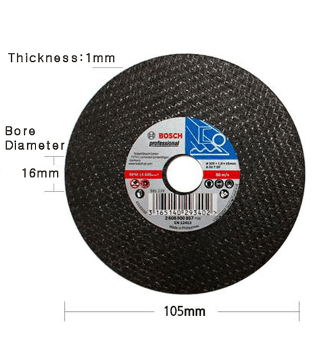 25ea Bosch Inox Cutting Discs 4" 105x1.0x16mm for matal 2608600857 - Picture 5 of 6