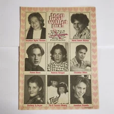Vintage Teen Beat Wallet Pix JTT Devon Sawa Jonathan Brandis Tia Mowry B&W