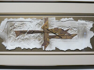 アート　3枚set カナダのアート Kathy Sheldon Original 3D Abstract Mixed Media Paper Framed Art | eBay