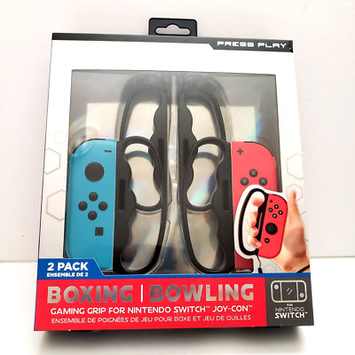 NintendoSwitch Joy-Con Gaming Grip Boxing/bowling For L & R Boxed Red Blue New