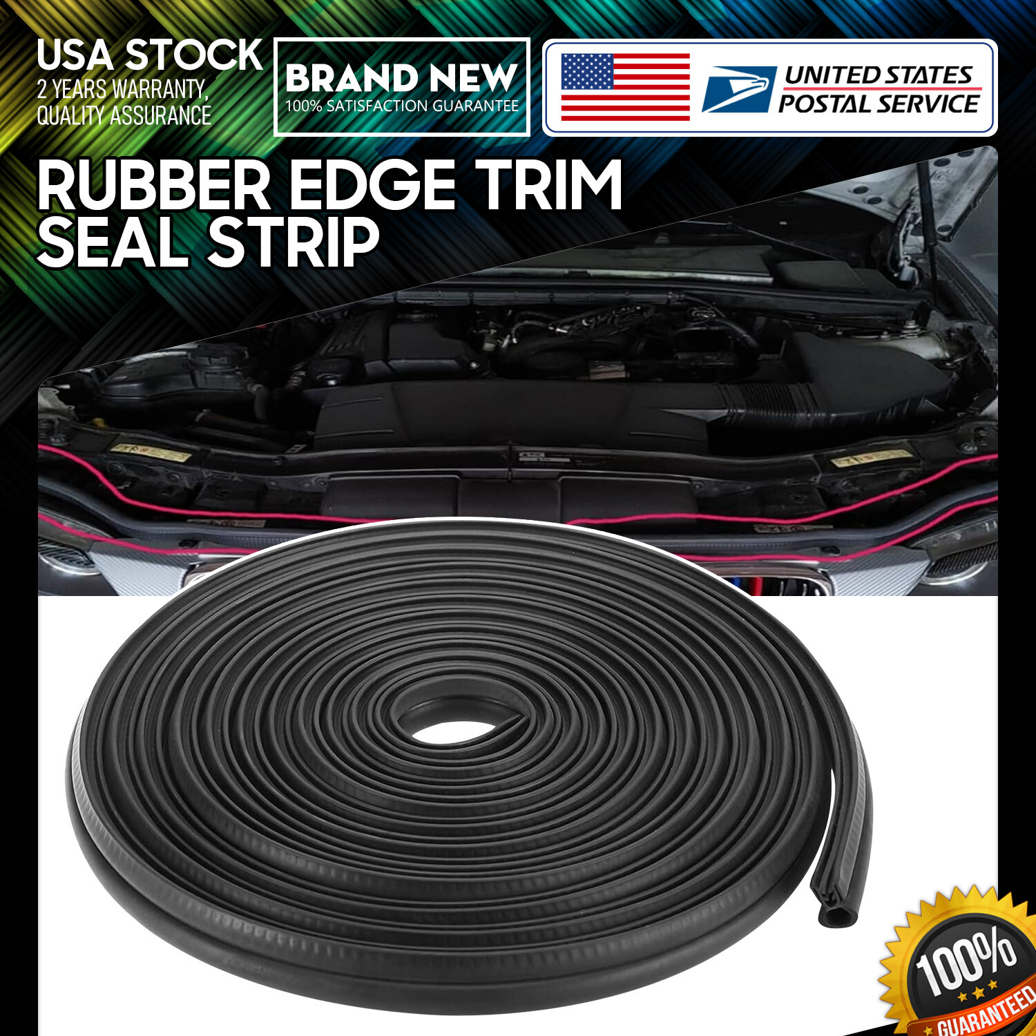 13ft Auto Door Edge Guard Rubber Trim Seal Protector