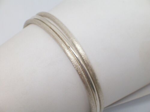 3 925 Silver Hard Bracelets - Round Slave Bracelets - - Picture 1 of 8