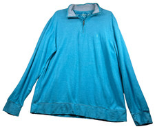 Izod Sweater Mens size Large Blue Saltwater Long Sleeve Pullover Relax