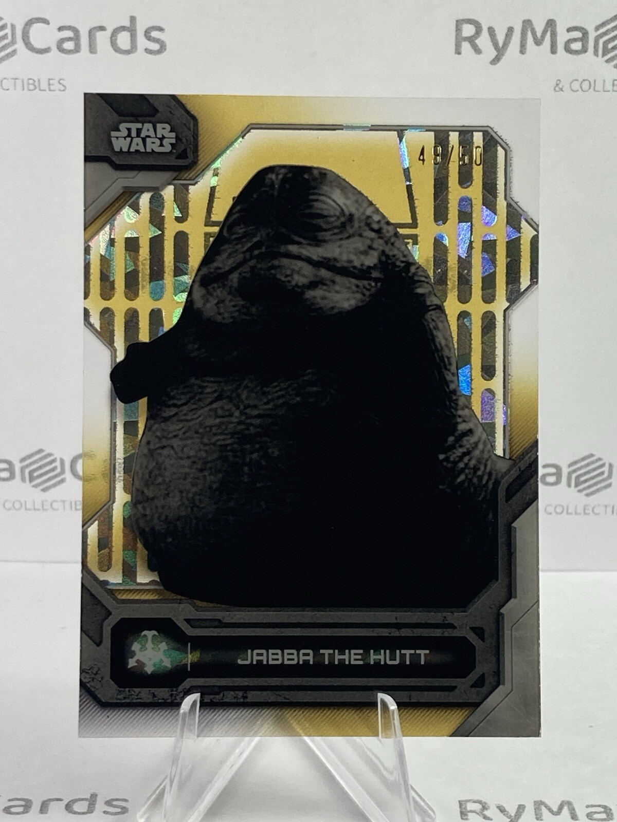 /50 Jabba the Hutt 2024 Topps Star Wars High Tek Black & White #BW-JH Gold