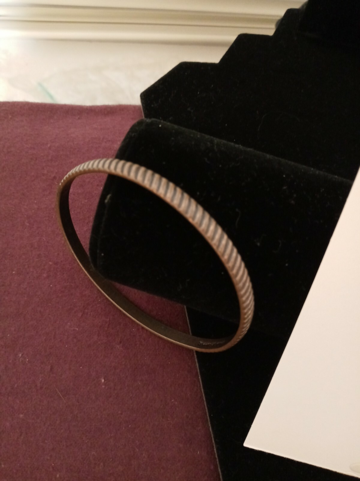 Vintage Solid Copper Bangle Ribbed Bracelets each… - image 4