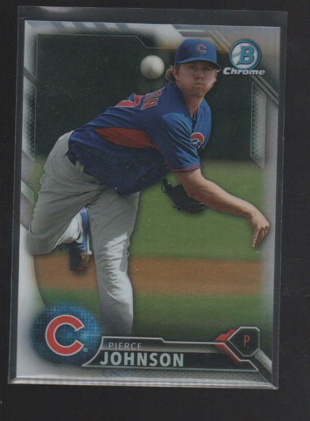 PIERCE JOHNSON 2016 BOWMAN CHROME PROSPECTS REFRACTOR CARD #BCP116  /499