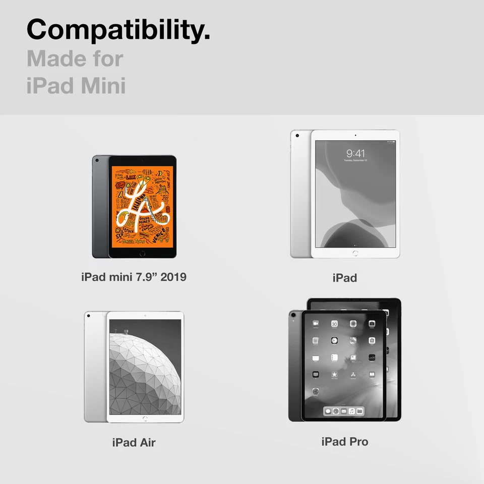 iPad Mini 5 Case with Kickstand Cover 2019 Protective Clear Stand Case - Purple - Image 2 of 4