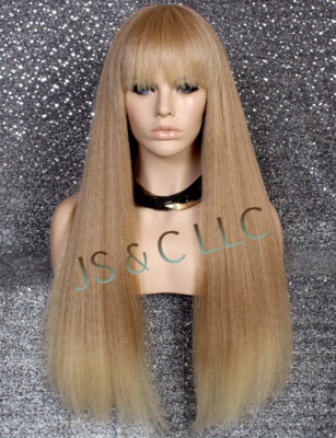 HUMAN HAIR BLEND Body Straight X Long bangs Heat OK Bangs Blonde Mix RMMG 27-613