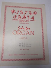 Pat Ballard Mister Santa Solo for Organ Sheet Music Christmas Version Mr Sandman