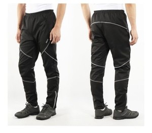 Men Waterproof Cycling Pants Thermal Fleece Windproof Winter Pants Trousers V8C4