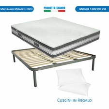 Rete e Materasso memory MALAGA sfoderabile H25 singolo piazzamezza matrimoniale