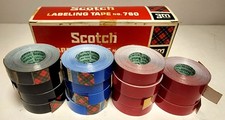 15 Rolls-Vintage 1970s SCOTCH Label Maker REFILL TAPE 1/2"x144" NEW-OLD STOCK
