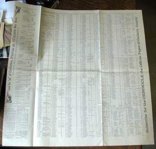 old 1884 GALLATIN CO. MONTANA TERRITORY Newspaper EXPENDITURES RECEIPTS Document