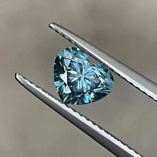 Certified 4 Ct Natural Blue Color Lab Grown Loose Diamond CVD Heart Cut VVS1.