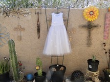 Bonnie Jean White Flower Girl, First Communion, Party Dress, Size 10, Exc. Cond.