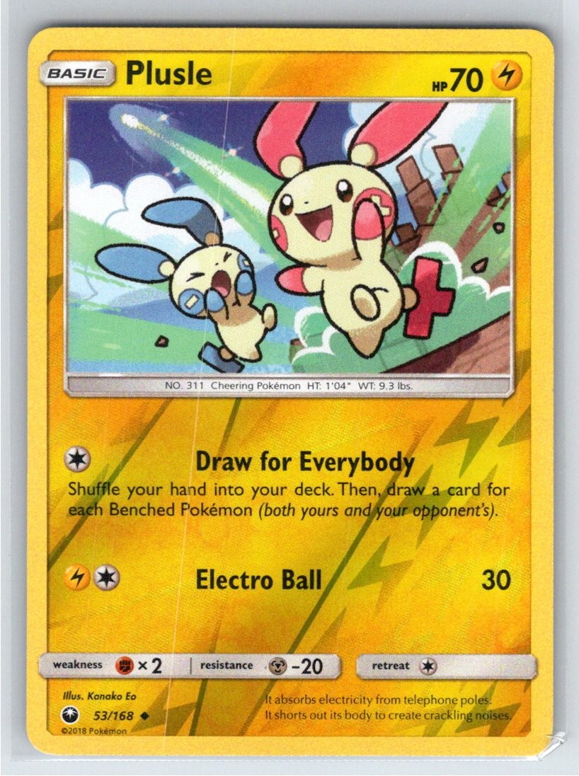 Plusle 53/168 - UC Celestial Storm Pokemon Reverse Holo NM