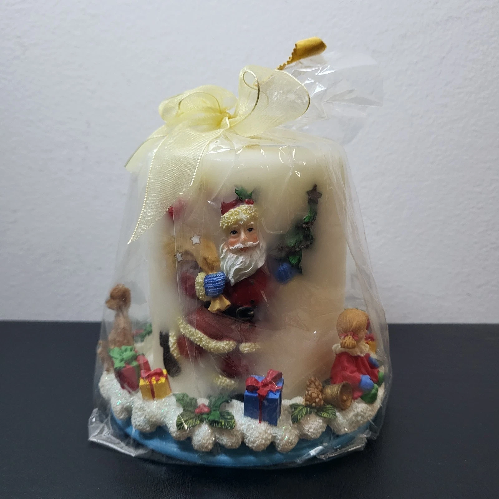 Vintage Santa Inlaid Candle JCPenney 5" Unopened Original Packaging - product detail image 1