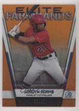 2019 Bowman Chrome Elite Farmhands Orange Refractor 11/25 Jordyn Adams 0q1p