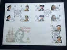 GB 1982 Maritime Heritage- Peter Scot Gutter Pair First Day Cover unaddressed.