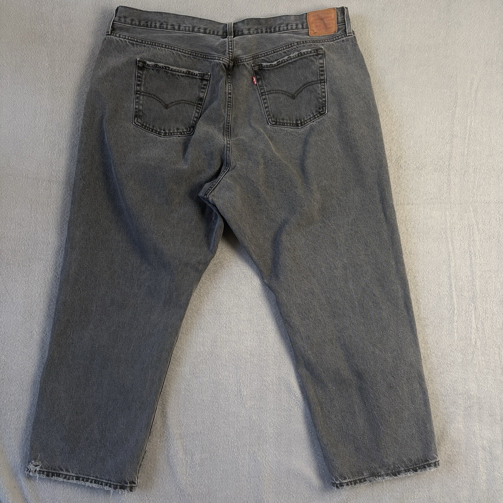 Levi’s Premium 501 Women Jeans 22W (Plus) Gray Black Button Fly Straight Leg thumbnail 3