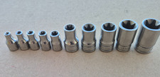 Snap On 10 pc Combination Drive TORX® Shallow Socket Set (E4-E18) 210AFLEY