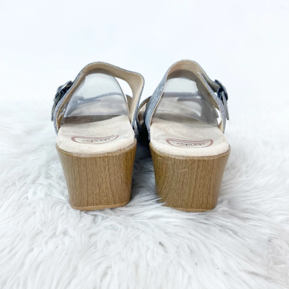 Sandalias Dansko Sophie Snake Grafito 40 EU 10 EE. UU. Mujer Cuero Gris Foto 3 de 4