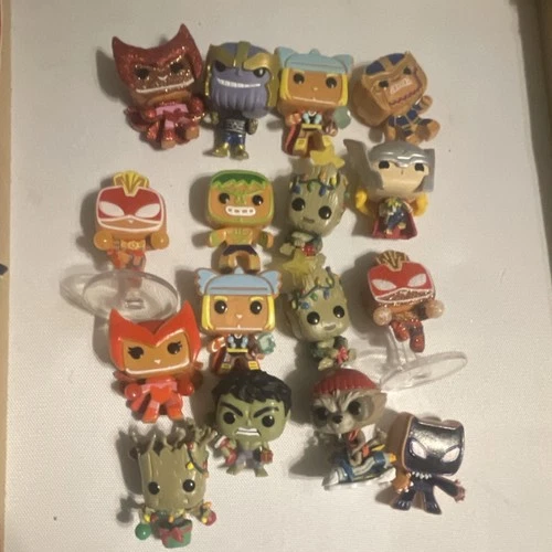 Funko Marvel Pocket Pop! Mini Vinyl Figures Lot of 16 Groot Thanos Hulk Thor