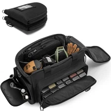Tactical Gun Range Bag for 2 Handguns and Ammo, Pistol Gun Case with 12X Maga...