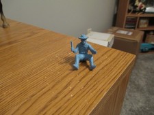 VINTAGE MARX FORT APACHE PLAYSET POWDER BLUE CAVALRY WAGON DRIVER MISSING WHIP