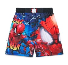 Spiderman Swimsuit Big Boys Size 8 10 12 14 Swim Trunks Shorts Marvel Large NWT
