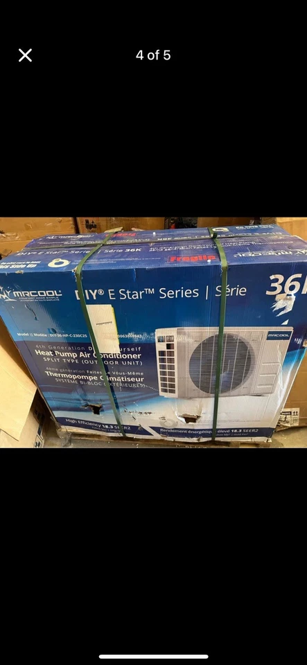 MrCool DIY 4th Gen Single-Zone 36k Condenser 230V Heat Pump Air Conditioner - Image 2 of 2