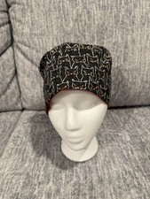 Surgical Bouffant Scrub Cap Halloween/Black Cats Lined 100 Cotton