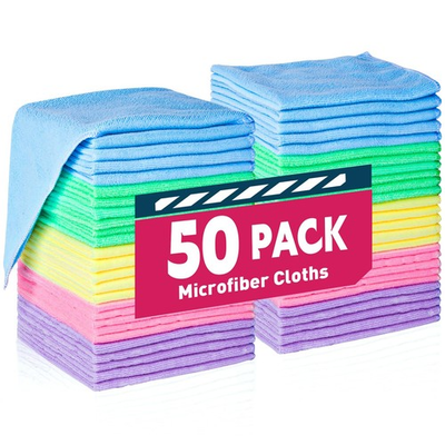 #ad Microfiber Cleaning Cloth Set of 50 Towel Rag Car Polishing Detailing No Scratch $19.99
