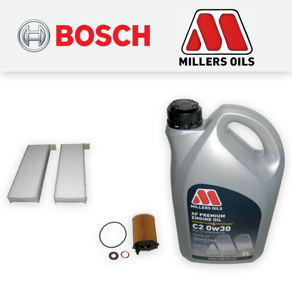 SERVICE KIT for CITROEN BERLINGO 1.6 BLUEHDI OIL CABIN FILTERS +OIL (2014-2019)