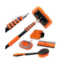 18FT Reach 6-in-1 Car Wash Brush Kit with Telescopic Pole for RV 4-12FT