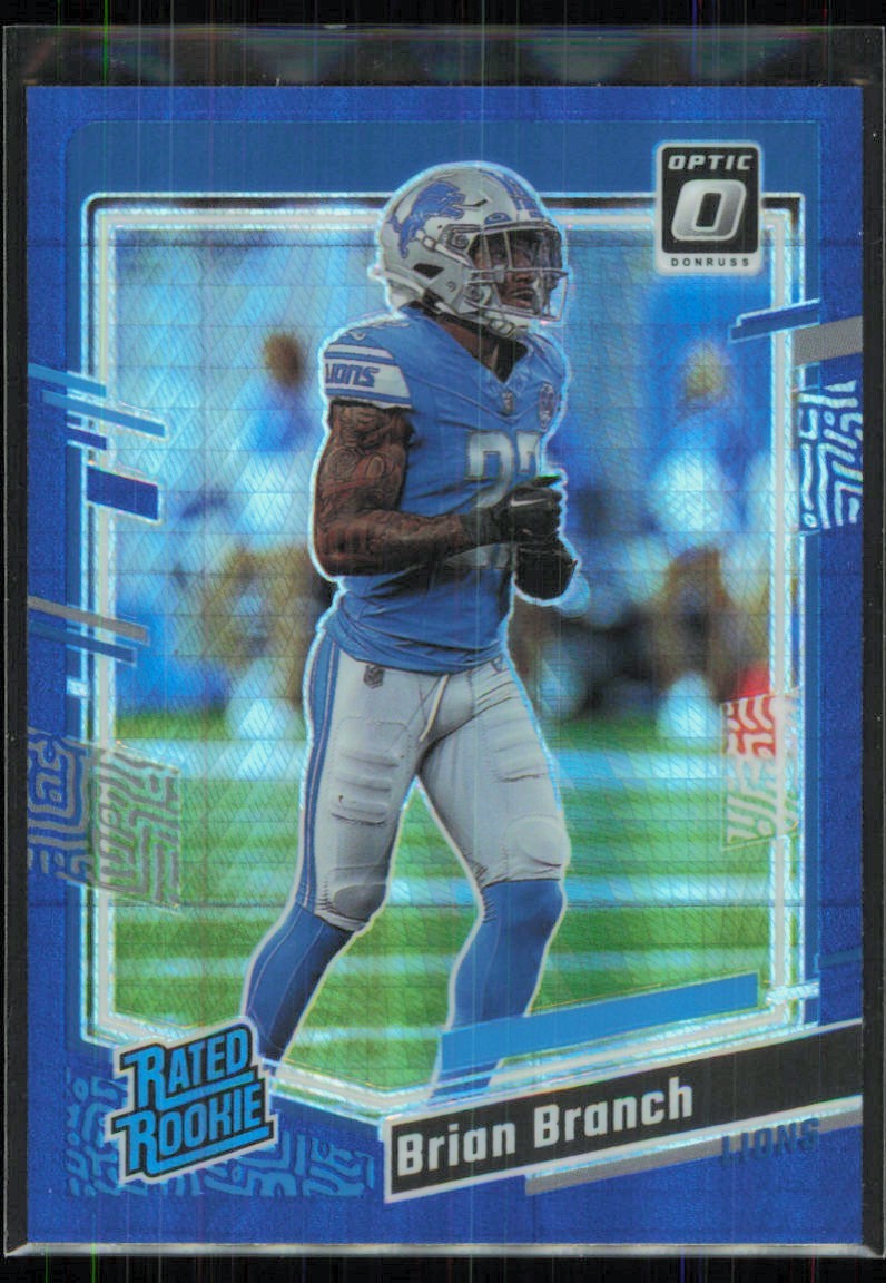 2023 Donruss Optic Blue Hyper Prizm Rated Rookie RC Brian Branch #233