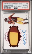2018 Panini Flawless Collegiate Sam Darnold Rookie RPA Ruby /20 PSA 10 Pop of 1