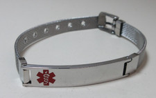 Medical Alert Bracelet ID Stainless Steel Health Emergency 80